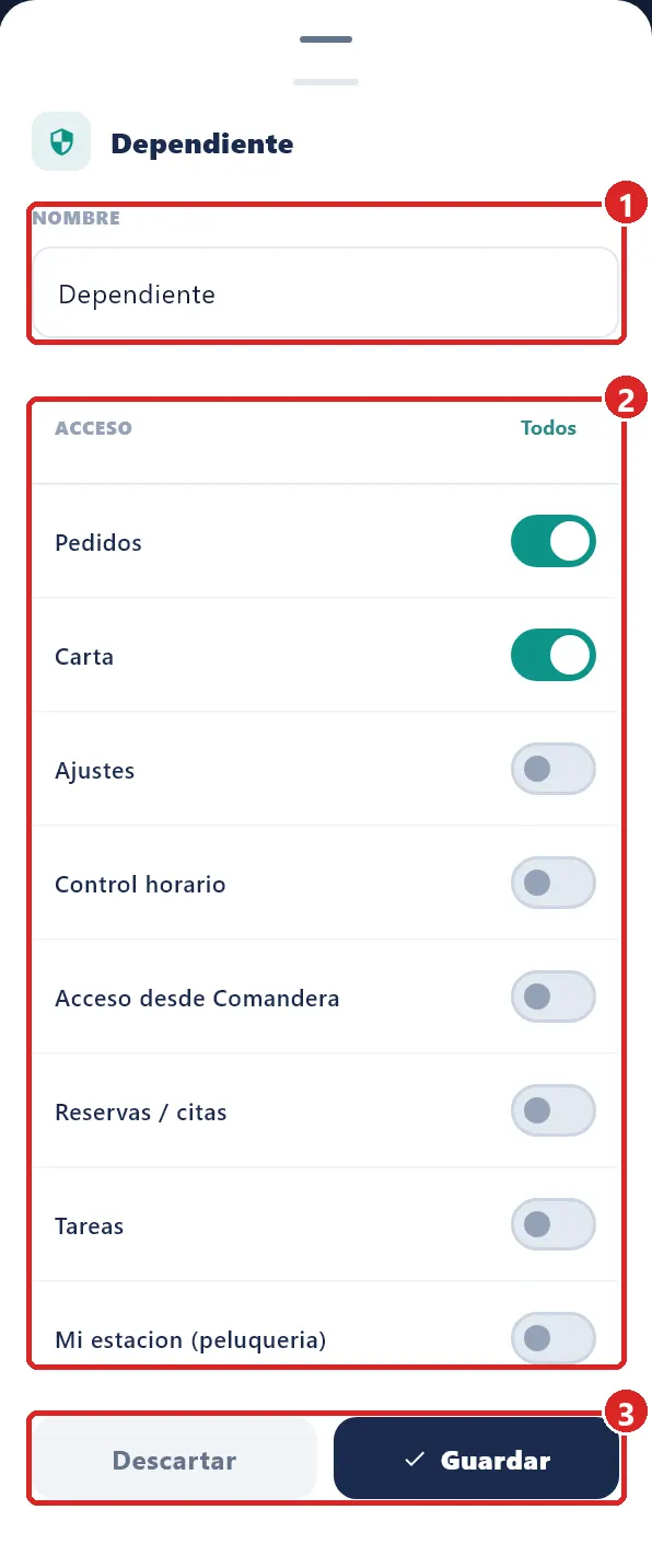 Hoja de un rol abierta.