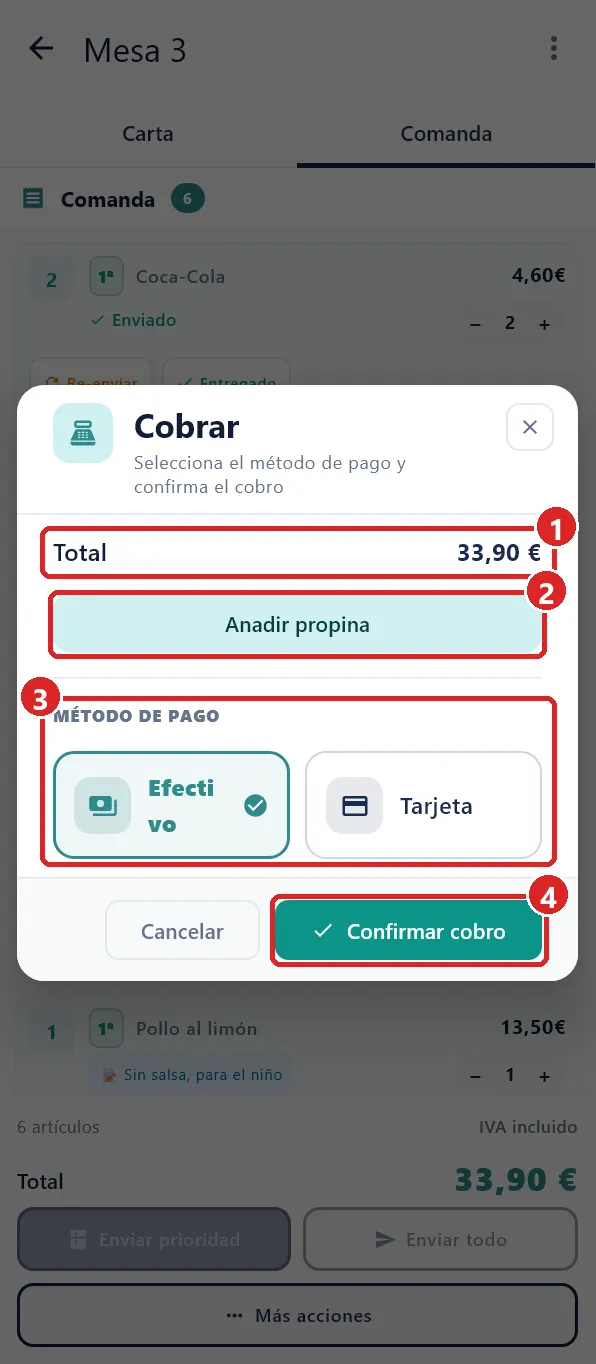 Ventana Cobrar.
