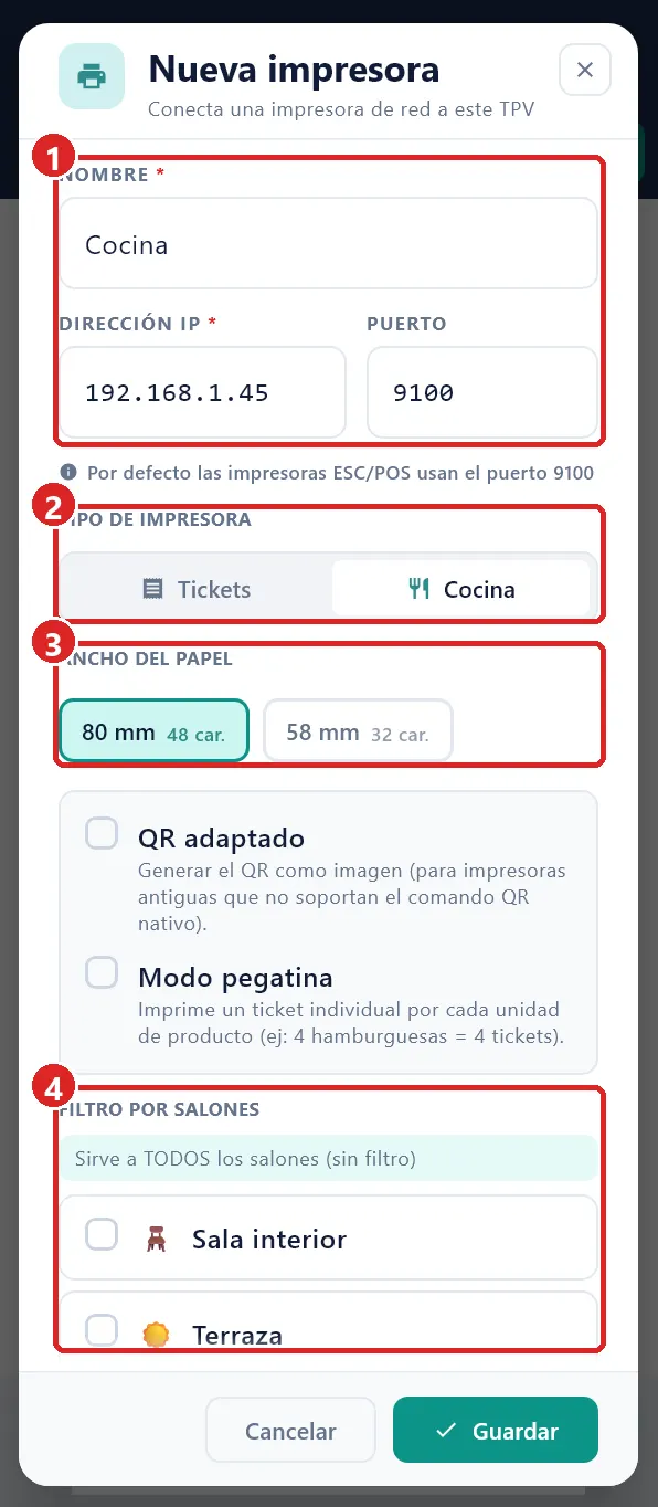 Ventana Nueva impresora.